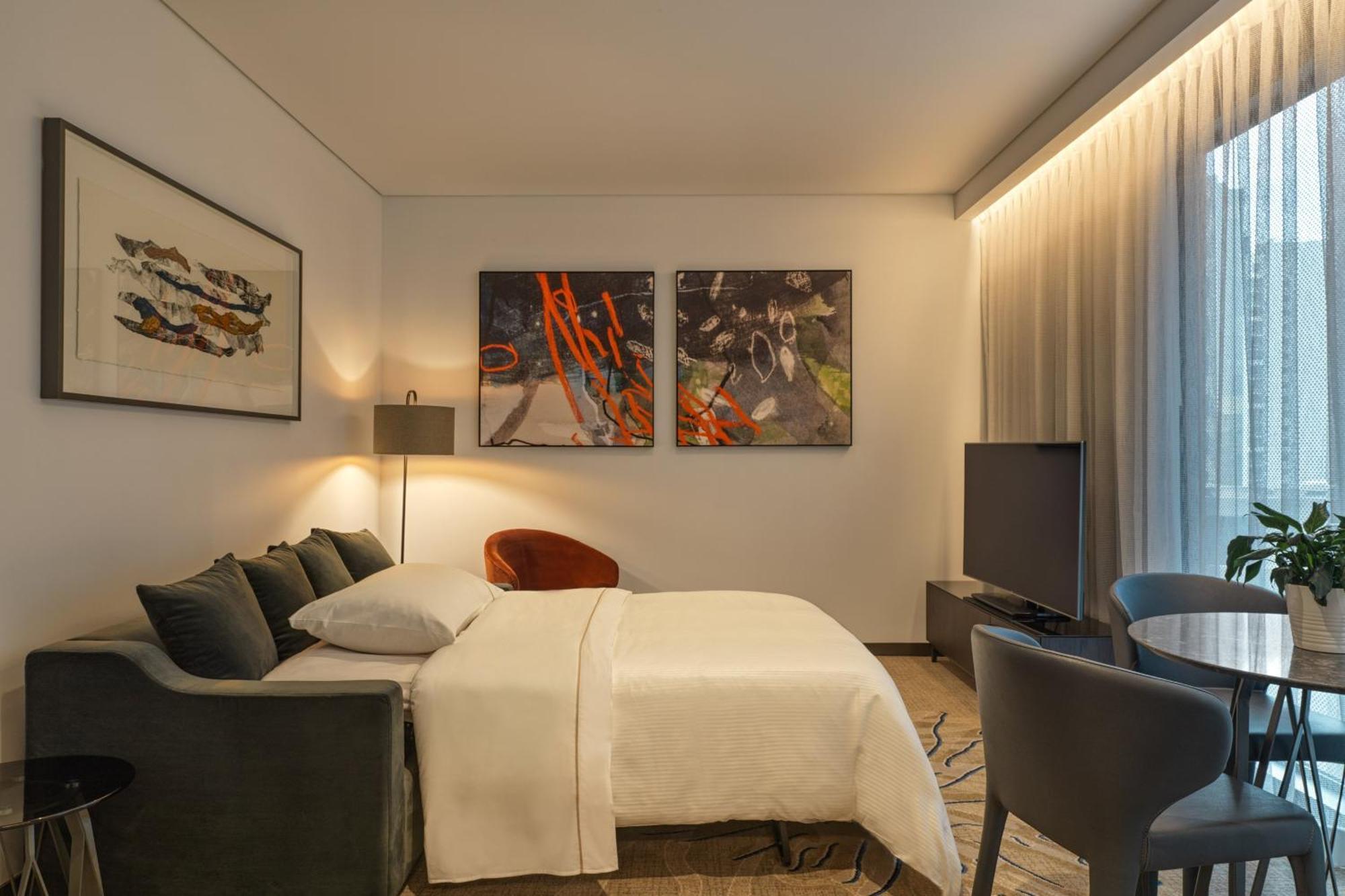 Hotel The Westin Brisbane Exterior foto A bedroom at the hotel